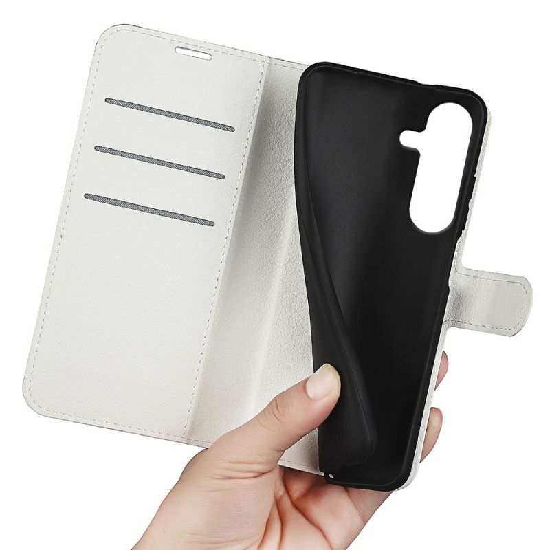 Kožený Kryt Na Samsung Galaxy S25 Plus 5g Klasická Umělá Kůže Liči