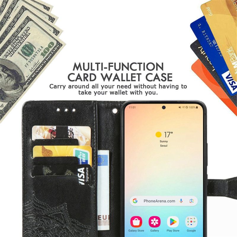 Kožený Kryt Na Samsung Galaxy S25 Plus 5g Mandala Baroko