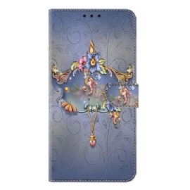 Kožený Kryt Na Samsung Galaxy S25 Plus 5g Ryté Květiny