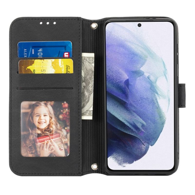 Kožený Kryt Na Samsung Galaxy S25 Plus 5g Vlys A Řemínek