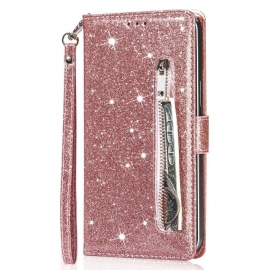 Kožený Kryt Samsung Galaxy S25 Plus 5g Flitrovaná Peněženka Na Mince