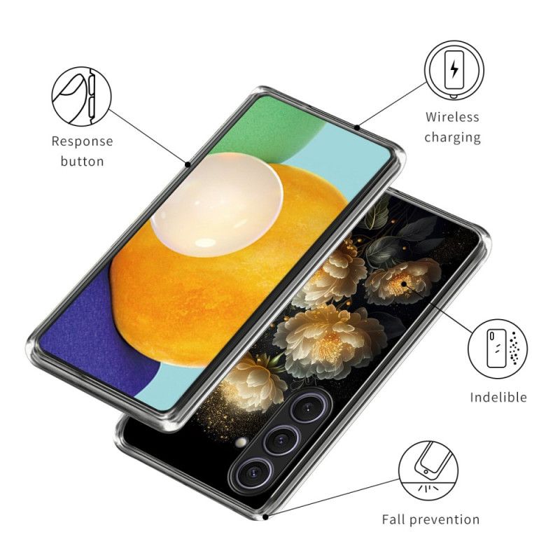 Kryt Samsung Galaxy S25 Plus 5g Zlaté Pivoňky