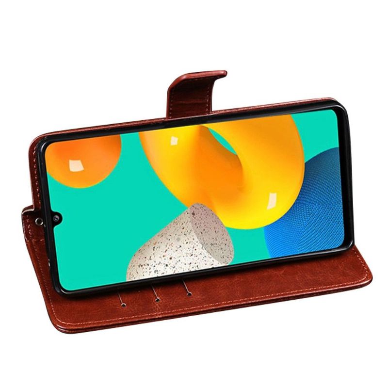 Flipové Pouzdro Na Samsung Galaxy M32 Kožené Pouzdro Kožený Efekt Idewei Folio