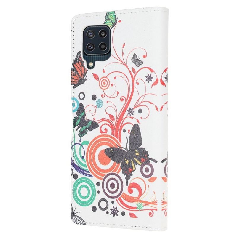 Flipové Pouzdro Na Samsung Galaxy M32 Retro Motýli