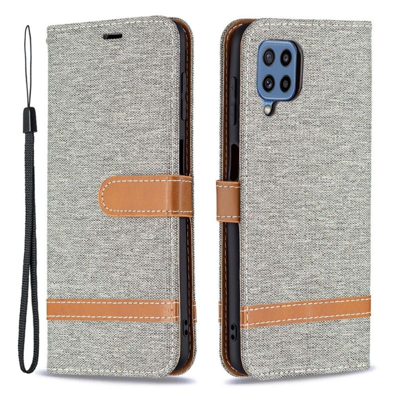 Kožené Pouzdro Na Samsung Galaxy M32 Látkový Potah