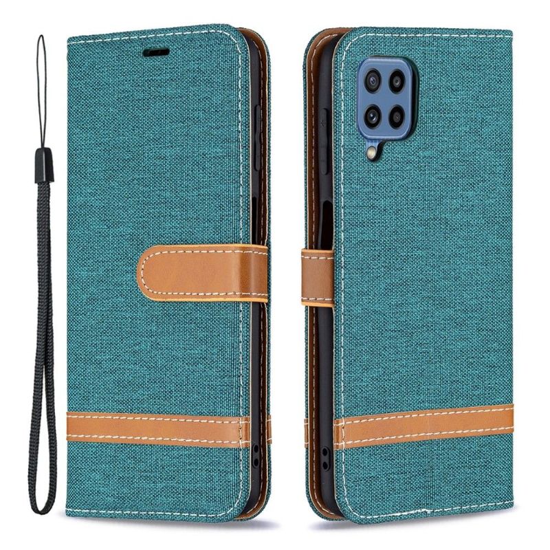 Kožené Pouzdro Na Samsung Galaxy M32 Látkový Potah