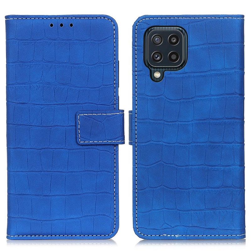 Kožené Pouzdro Na Samsung Galaxy M32 Vzhled Croc Z Umělé Kůže