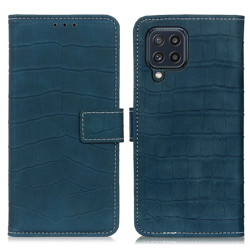 Kožené Pouzdro Na Samsung Galaxy M32 Vzhled Croc Z Umělé Kůže