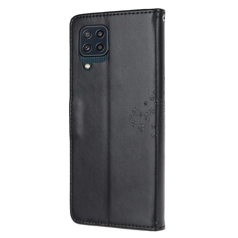 Kožené Pouzdro Na Samsung Galaxy M32 Žoržetový Strom