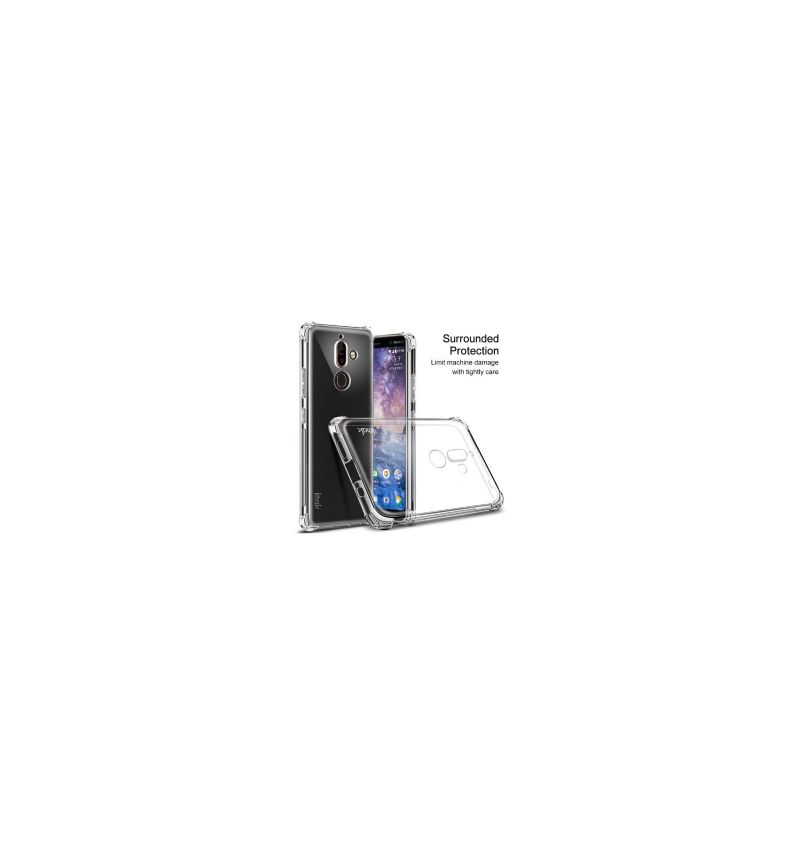 Kryt Na Nokia 7 Plus Ochranný Móda + Ochrana Obrazovky - Průhledná