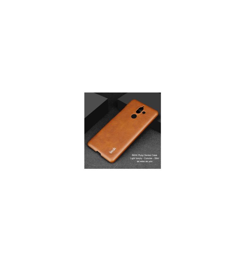 Kryty Na Mobil Na Nokia 7 Plus Imak Imitace Kůže - Hnědá