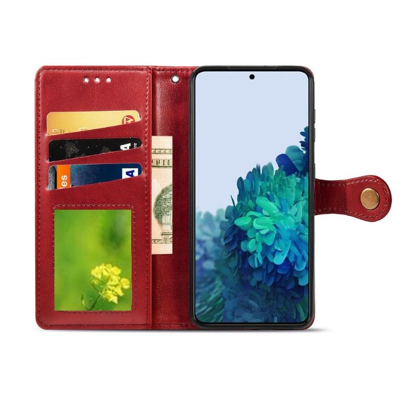 Flipové Pouzdro Na Samsung Galaxy S21 Plus 5G Držák Karty Indila Z Umělé Kůže