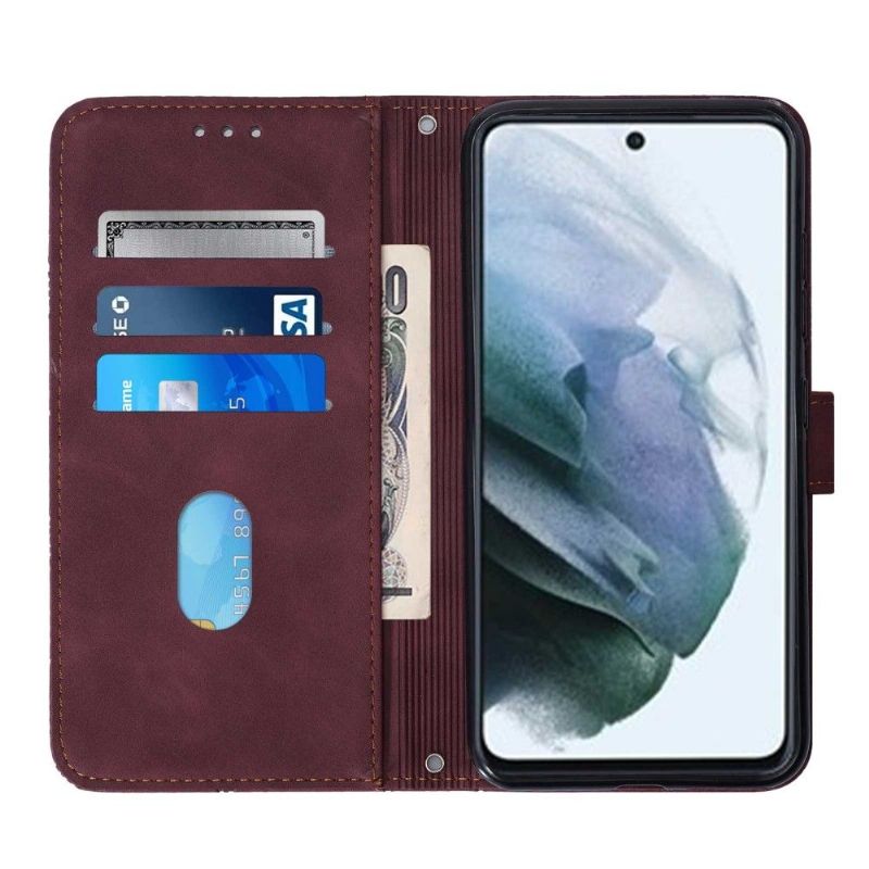 Flipové Pouzdro Na Samsung Galaxy S21 Plus 5G Geometrický Design S Popruhem