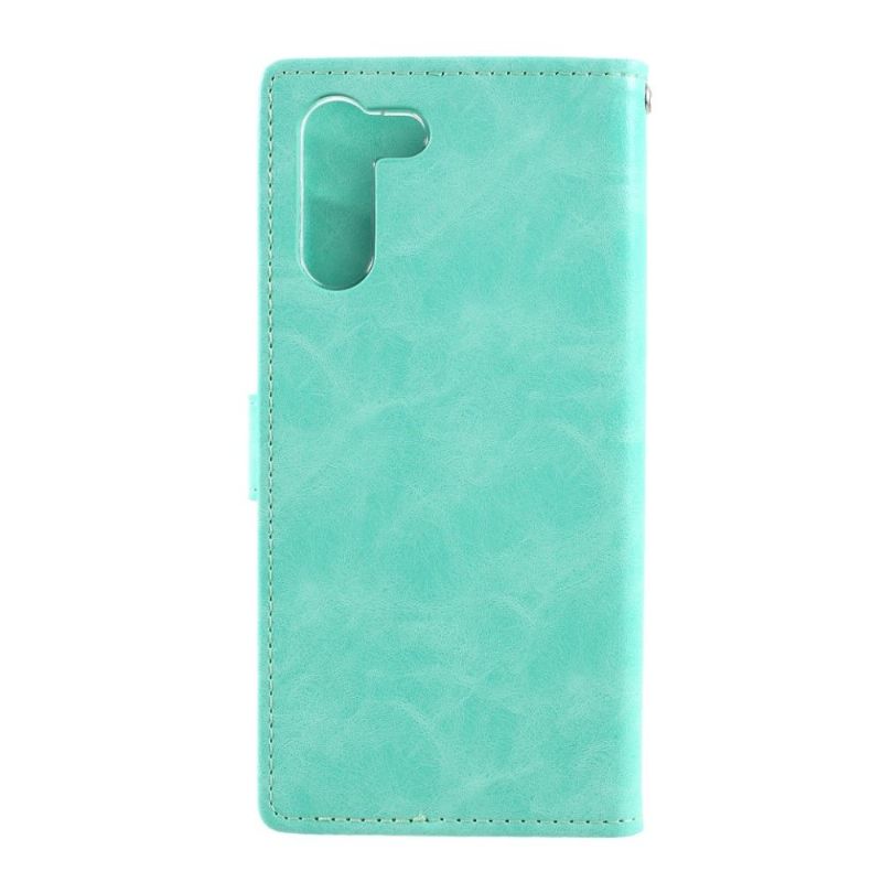 Flipové Pouzdro Na Samsung Galaxy S21 Plus 5G Imitace Kůže Merkur Blue Moon