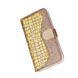 Flipové Pouzdro Na Samsung Galaxy S21 Plus 5G Luxusní Croc Efekt