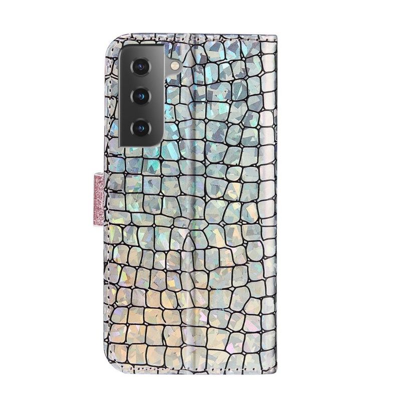 Flipové Pouzdro Na Samsung Galaxy S21 Plus 5G Luxusní Croc Efekt