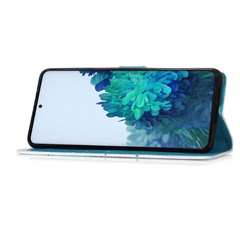Kožené Pouzdro Na Samsung Galaxy S21 Plus 5G Vzor Calavera