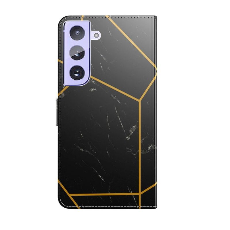 Pouzdra Na Samsung Galaxy S21 Plus 5G Geometrický Mramor - Černá