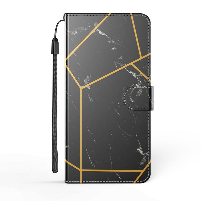 Pouzdra Na Samsung Galaxy S21 Plus 5G Geometrický Mramor - Černá