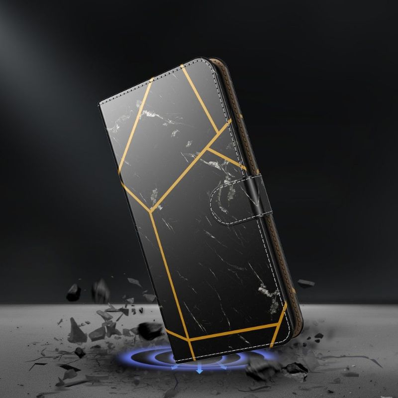Pouzdra Na Samsung Galaxy S21 Plus 5G Geometrický Mramor - Černá