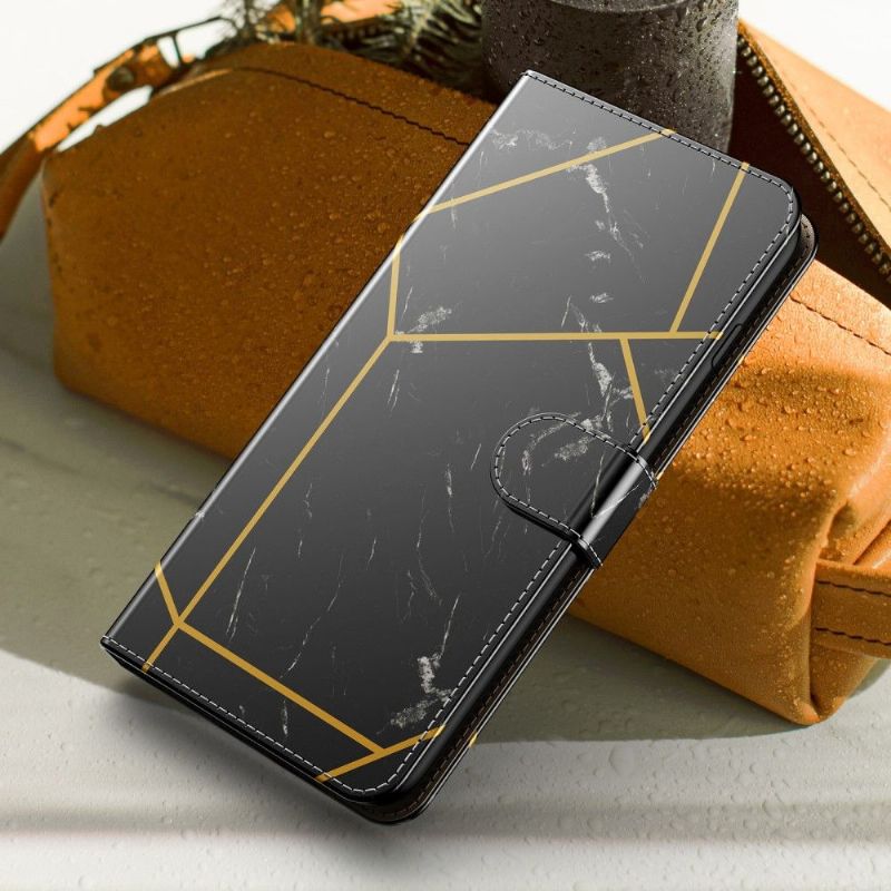 Pouzdra Na Samsung Galaxy S21 Plus 5G Geometrický Mramor - Černá