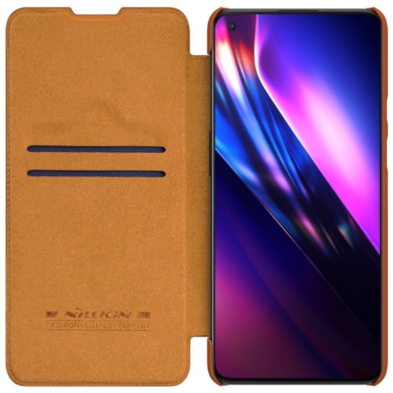 Flipové Pouzdro Na OnePlus 9 Kožený Efekt Řady Qin