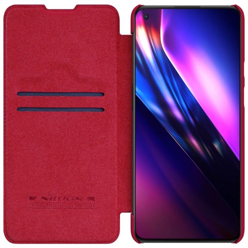 Flipové Pouzdro Na OnePlus 9 Kožený Efekt Řady Qin