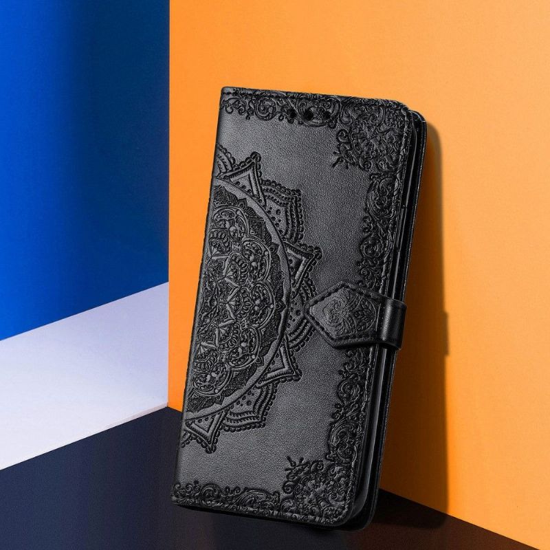 Flipové Pouzdro Na OnePlus 9 Mandala Reliéf Z Umělé Kůže Retro