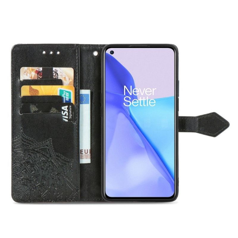 Flipové Pouzdro Na OnePlus 9 Mandala Reliéf Z Umělé Kůže Retro