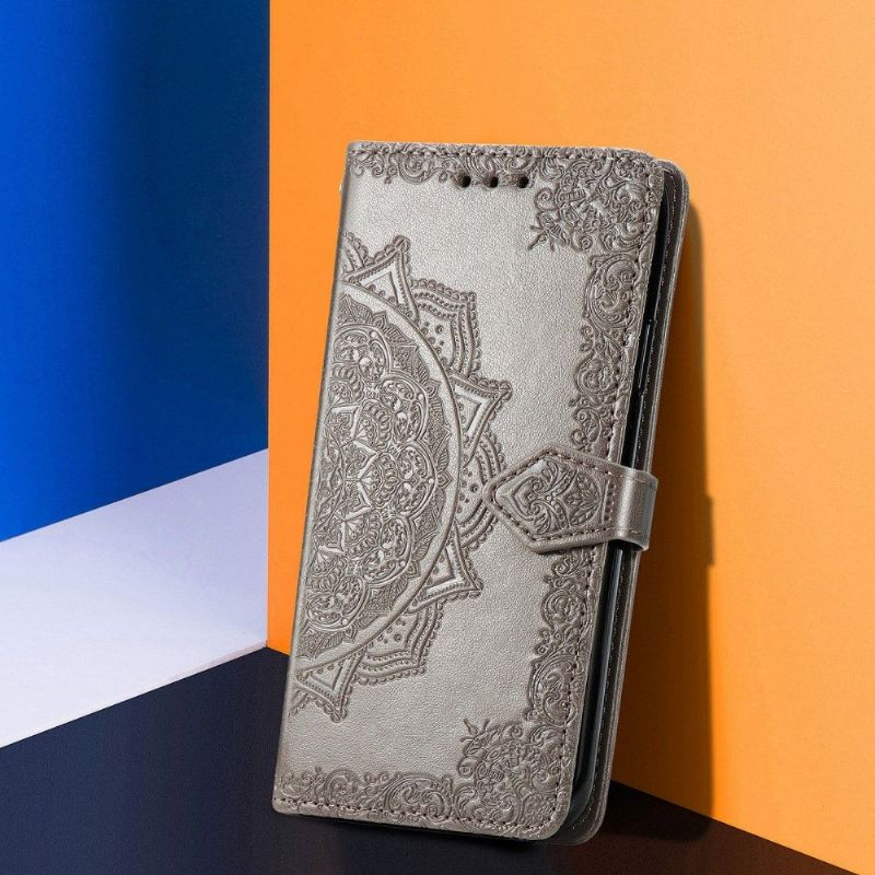 Flipové Pouzdro Na OnePlus 9 Mandala Reliéf Z Umělé Kůže Retro