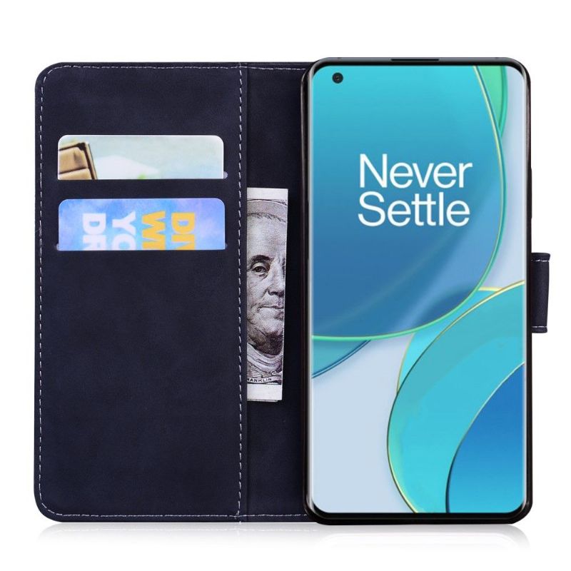 Flipové Pouzdro Na OnePlus 9 Peněženkové Pouzdro Prošívání S Efektem Matné Kůže