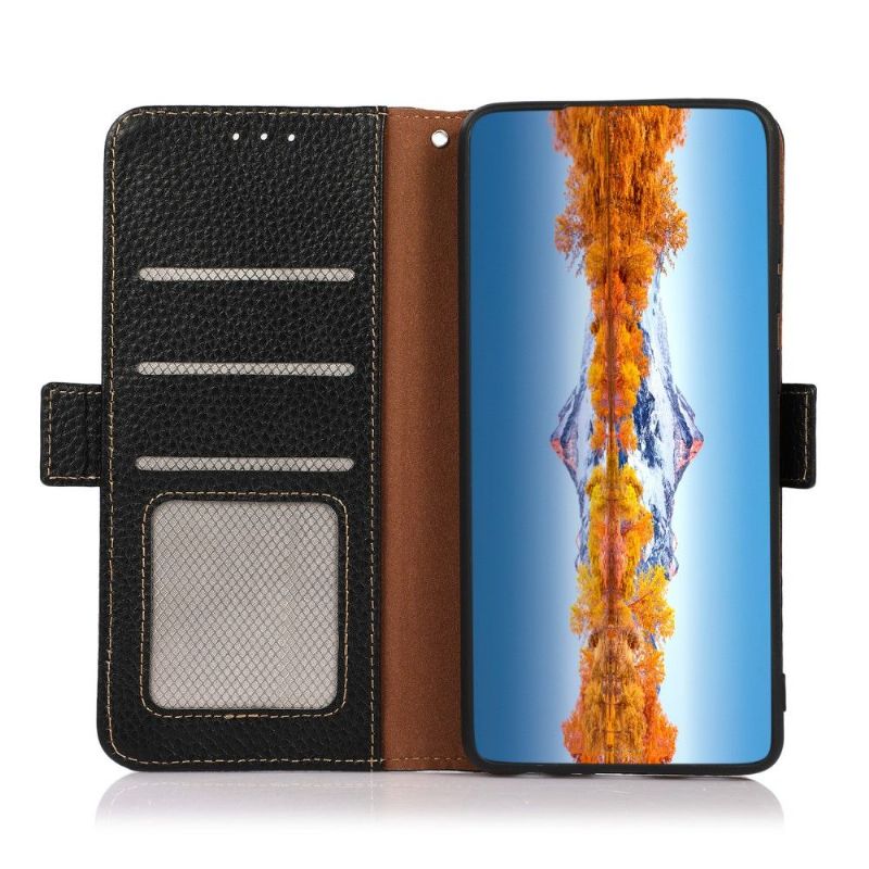 Kožené Pouzdro Na OnePlus 9 Zrnitá Kůže Khazneh