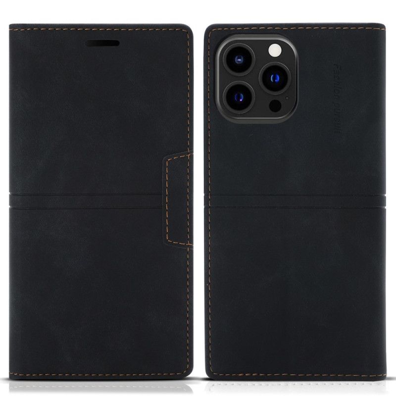 Kožené Pouzdro Folio iPhone 16 Pro Magnetický Uzávěr
