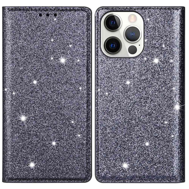 Kožené Pouzdro iPhone 16 Pro Kryty Na Mobil Třpytky