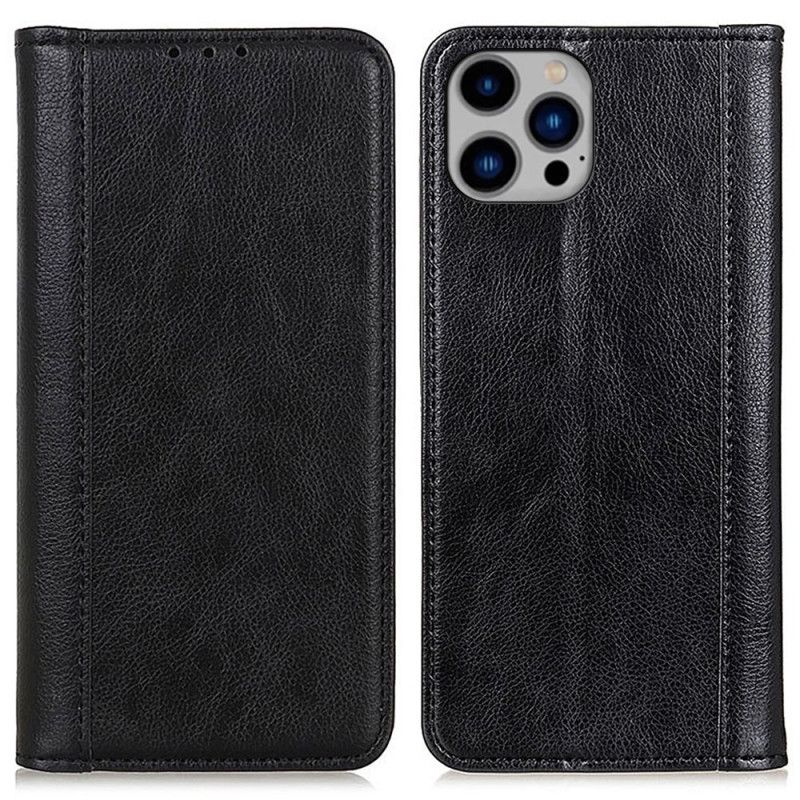 Kožené Pouzdro iPhone 16 Pro Vintage Design Dělené Kůže