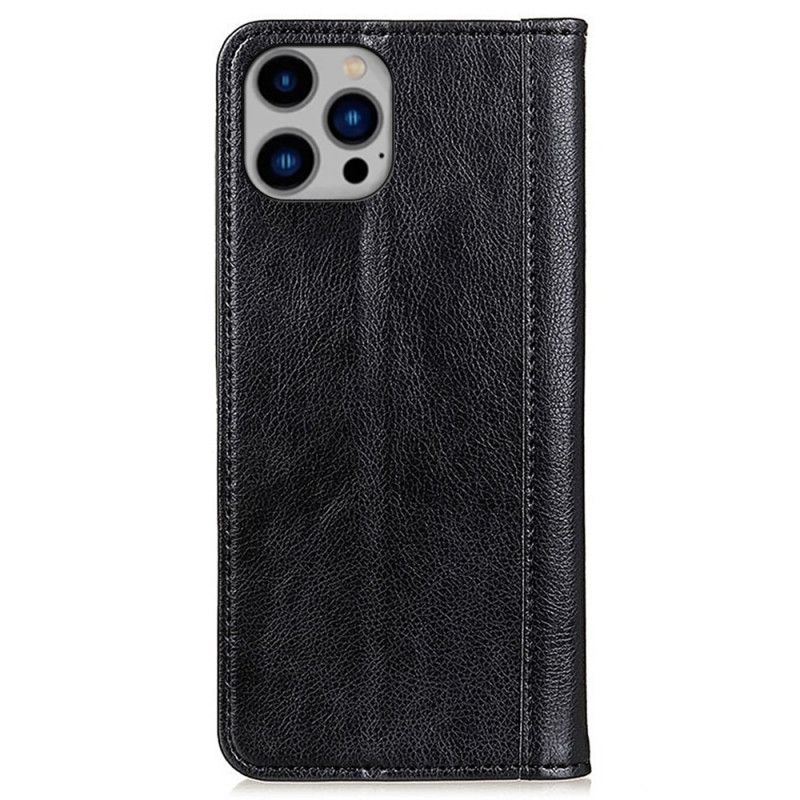 Kožené Pouzdro iPhone 16 Pro Vintage Design Dělené Kůže