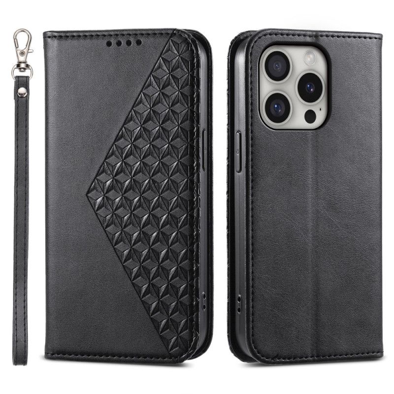Kožený Kryt iPhone 16 Pro Diamanty