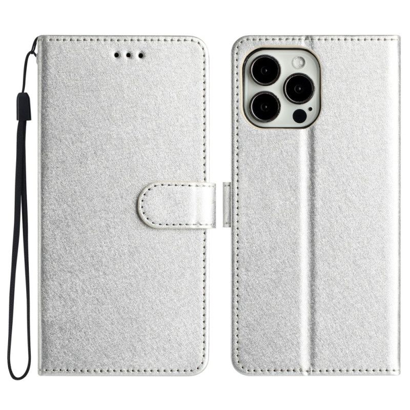 Kožený Kryt iPhone 16 Pro Hedvábná Textura