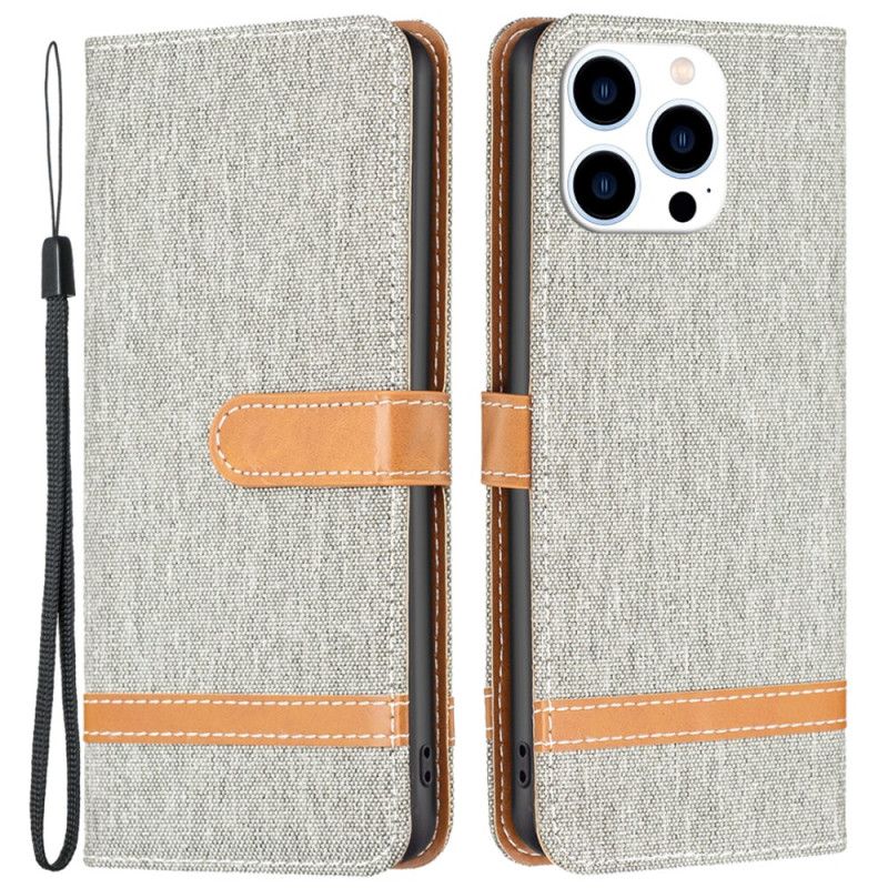 Kožený Kryt iPhone 16 Pro Látka Na Popruh