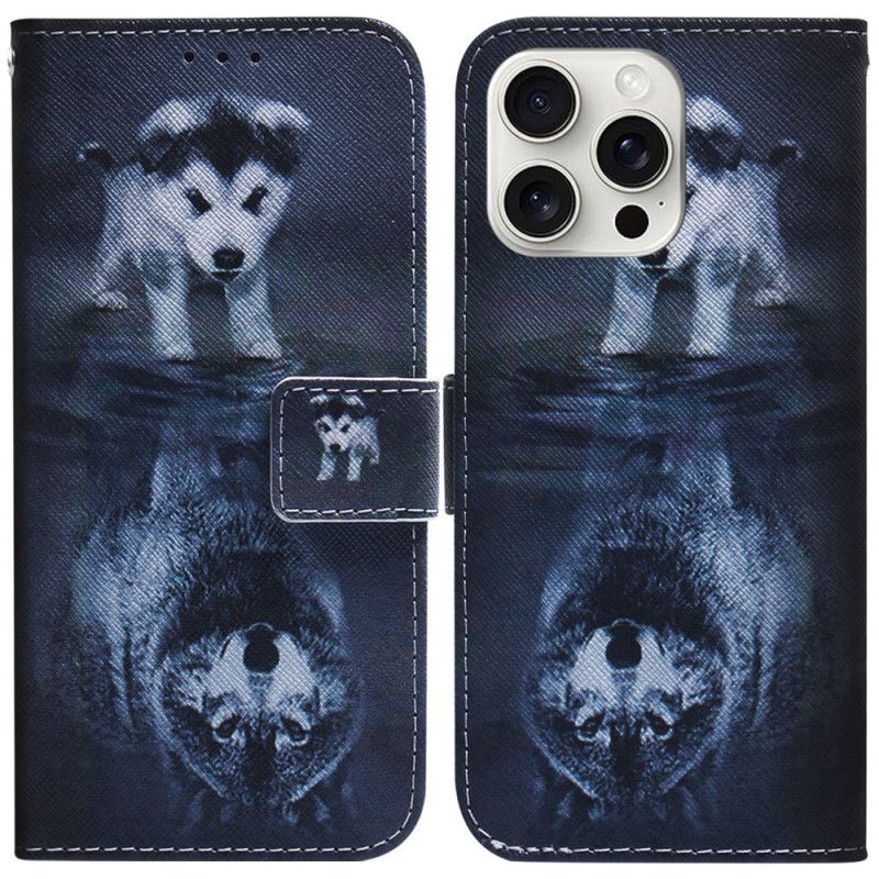 Kožený Kryt iPhone 16 Pro Sen Štěněte