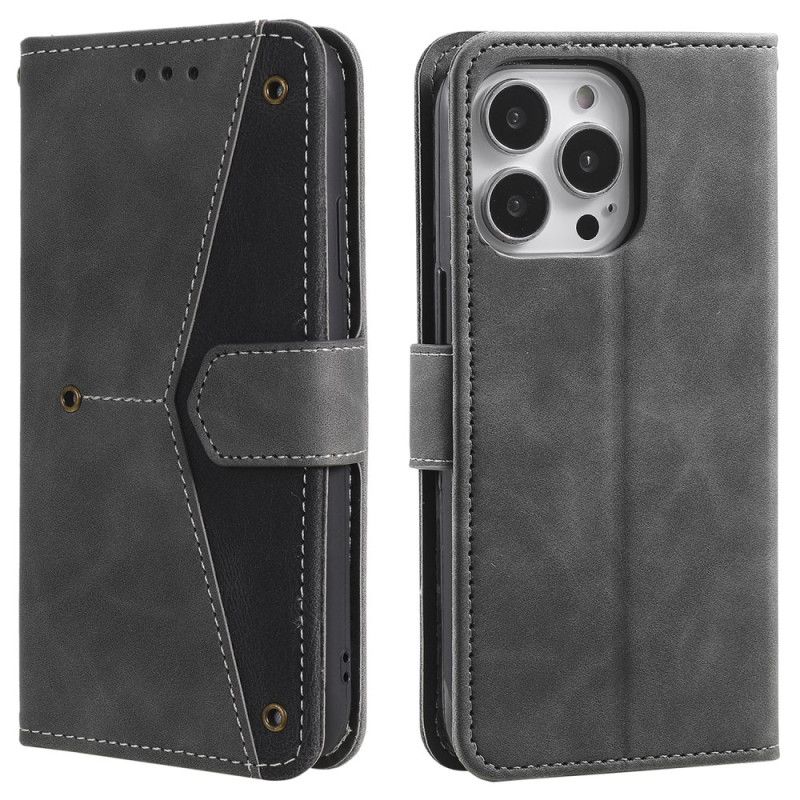 Kožený Kryt iPhone 16 Pro Starý Styl S Popruhem