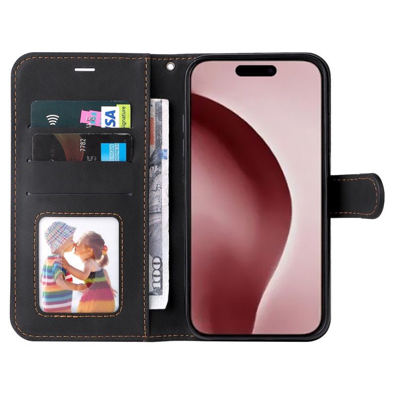 Kožený Kryt iPhone 16 Pro Trikolóra S Páskem