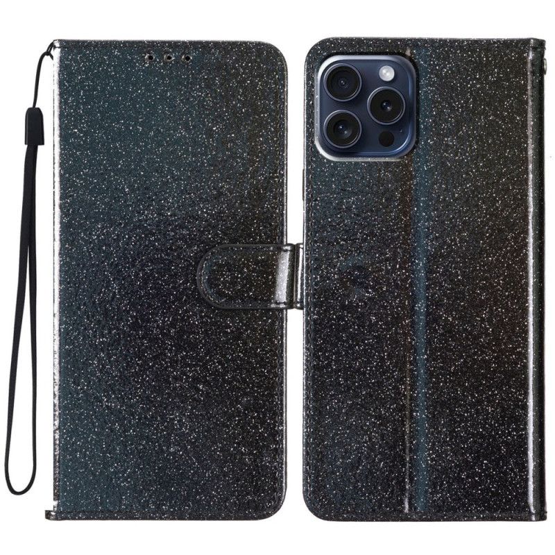 Kožený Kryt iPhone 16 Pro Třpytky