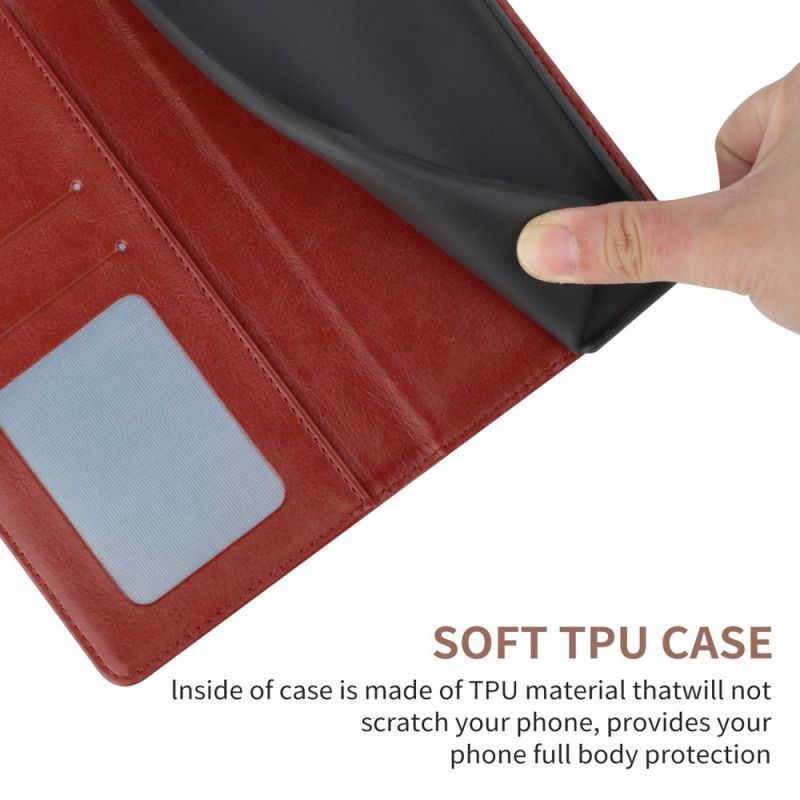 Kožený Kryt Na iPhone 16 Pro Design Popruhu Y