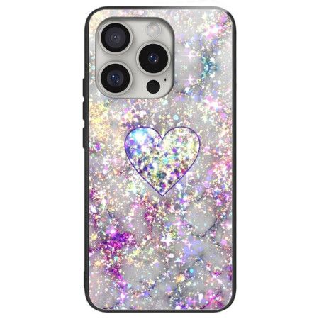 Kryt iPhone 16 Pro Lesklé Tvrzené Sklo Srdce