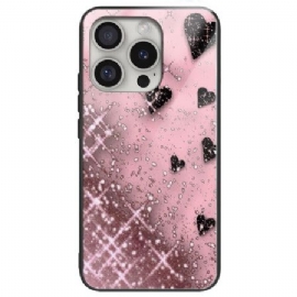 Kryt Na iPhone 16 Pro Srdce Z Tvrzeného Skla