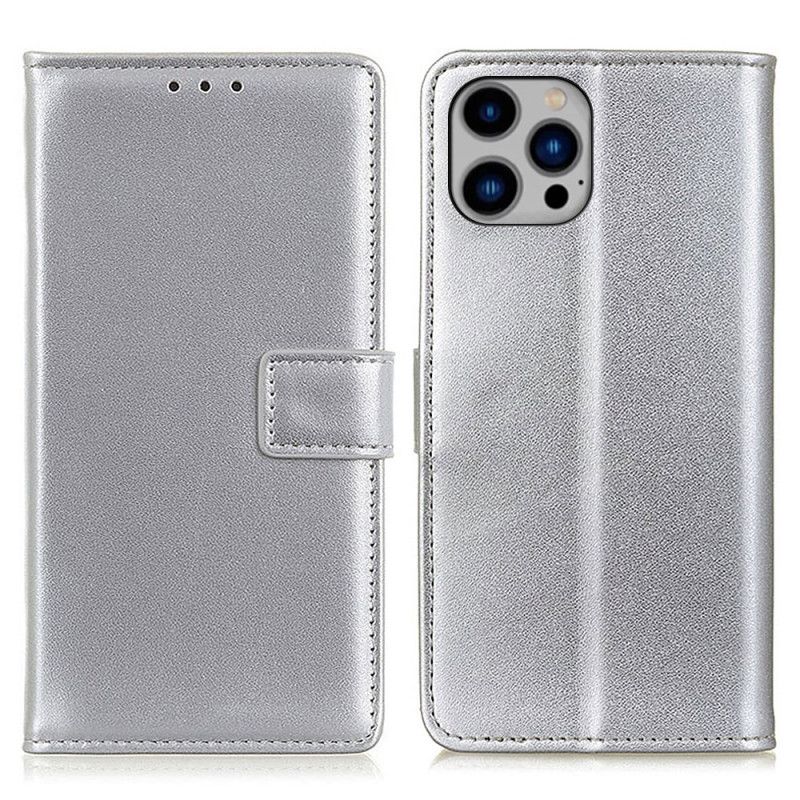 Peněženková Pouzdra iPhone 16 Pro Kryty Na Mobil Jednoduchá Umělá Kůže