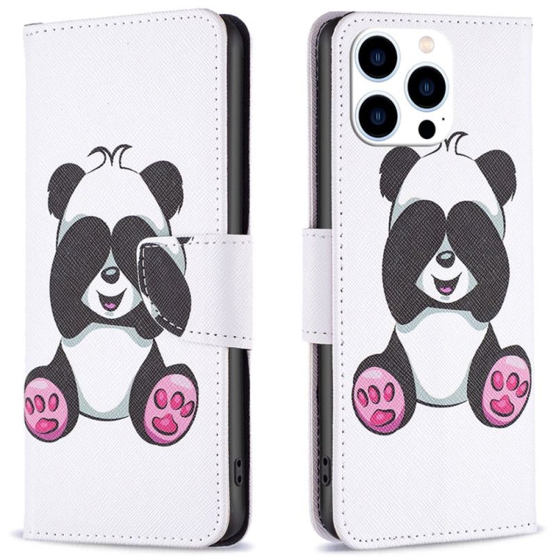 Peněženková Pouzdra iPhone 16 Pro Kryty Na Mobil Panda