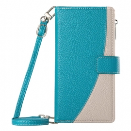 Kožený Kryt Xiaomi 17 Dvoubarevná S Popruhy