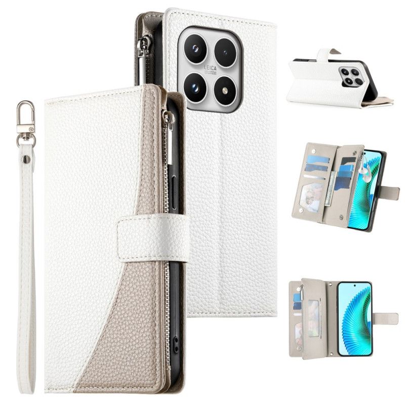 Kožený Kryt Xiaomi 17 Dvoubarevná S Popruhy